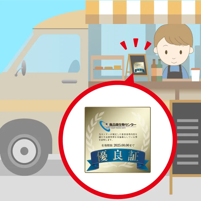 店舗の入り口付近