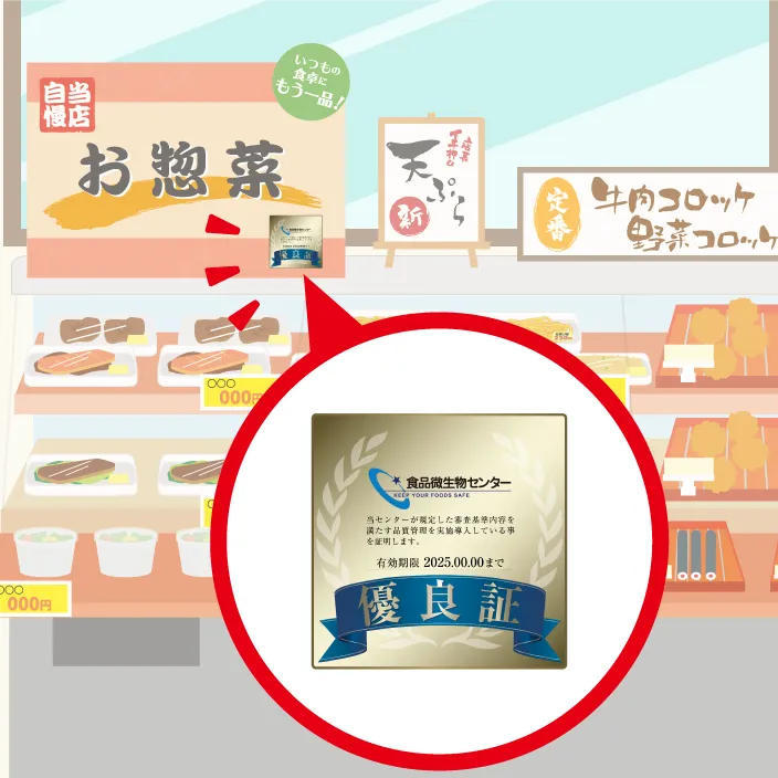 店舗内の目立つところ